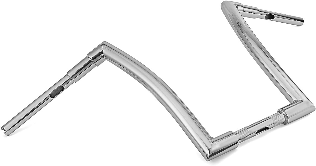 Wsays 12 Rise Ape Hanger Handlebar 1.5 inch Fat Bar Chrome Compatible with Harley Sportster XL 883 1200 Dyna Softail and Road King 1994-2022 and Road Glide 1998-2013 Models
